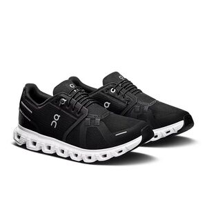 On Women’s Cloud 6 Lifestyle Shoe Black and White